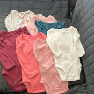Assorted Color Newborn long sleeve Onsies